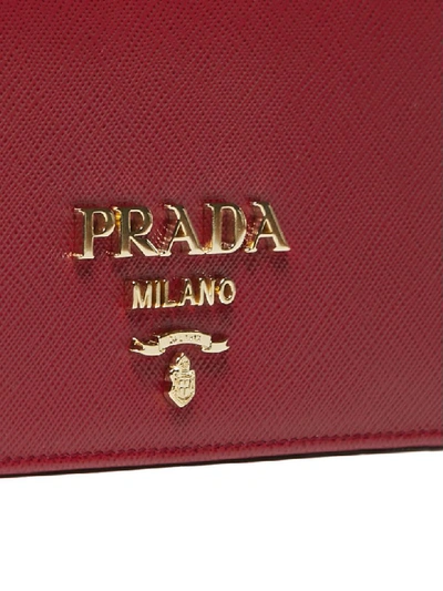 Shop Prada Shoulder Bag In Red