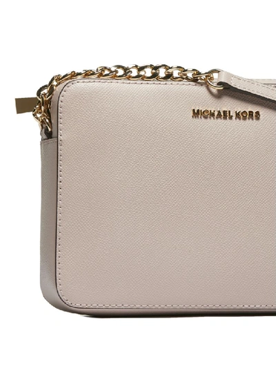 Shop Michael Michael Kors Large Jet Set Crossbody Bag In Pink