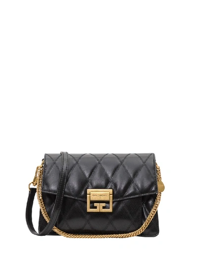 Shop Givenchy Gv3 Small Bag In Matelassé Leather In Nero
