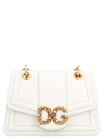 Shop Dolce & Gabbana 'dg Amore' Bag In White