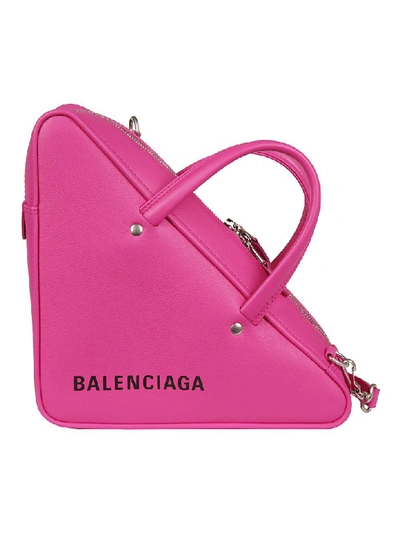 Shop Balenciaga Triangle Handbag In Basic