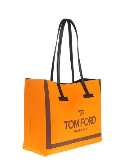 Shop Tom Ford Tote Bag In Orange