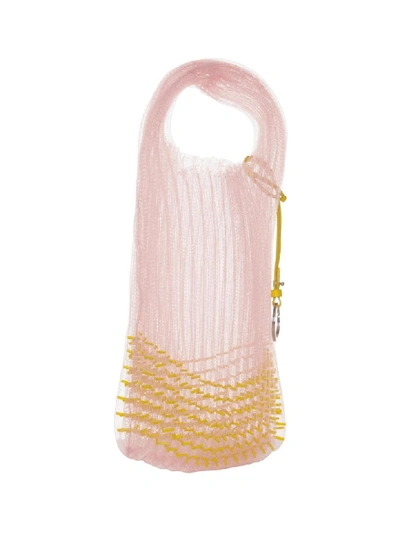 Shop Jil Sander Beads Market Bag Small In Pink In Rosa