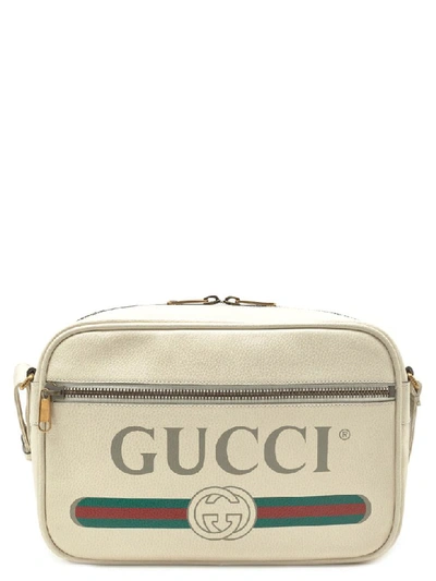 Shop Gucci Print Bag In White