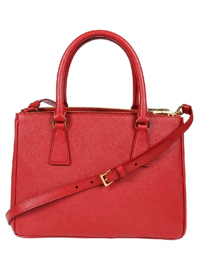 Shop Prada Galleria Medium Tote In Red