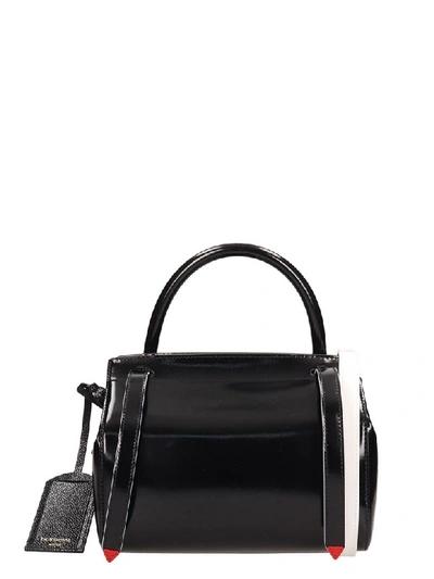 Shop Thom Browne 3-strap Small Shoulder Bag In Black