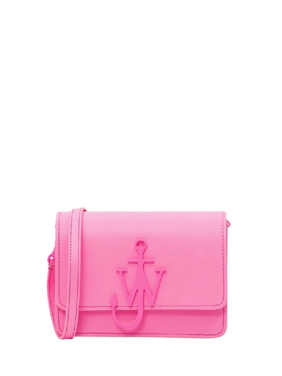 Shop Jw Anderson Anchor Logo Crossbody Bag In Pink