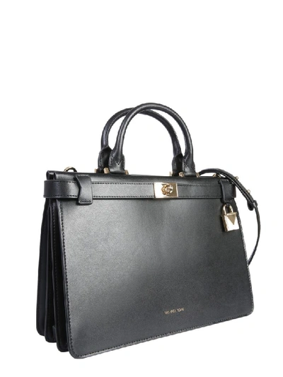Shop Michael Michael Kors Medium Tatiana Handbag In Nero