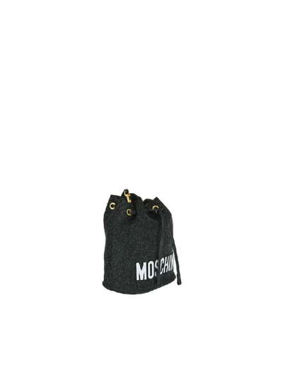 Shop Moschino Bucket Bag In Black