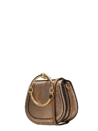 Shop Chloé Small Nile Bracelet Bag In Gold