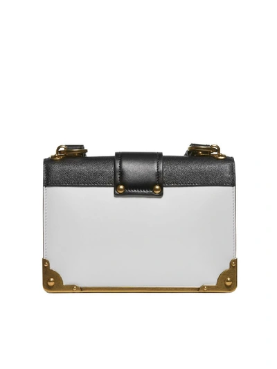 Shop Prada Cahier Chest Shoulder Bag In White