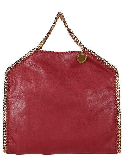 Shop Stella Mccartney Large Chain-gold Tote In Opera Red