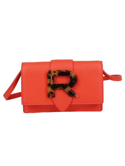 Shop Rochas Logo Shoulder Bag In Red