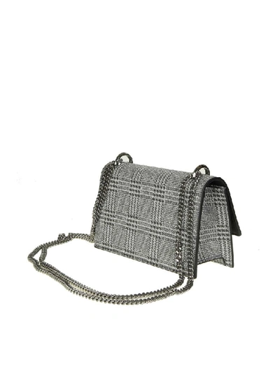 Shop Jimmy Choo Leni Clutch In Fabric Glitter Color Silver