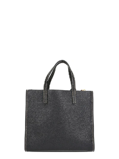 Shop Marc Jacobs Grind Shopper Bag In Black Leather