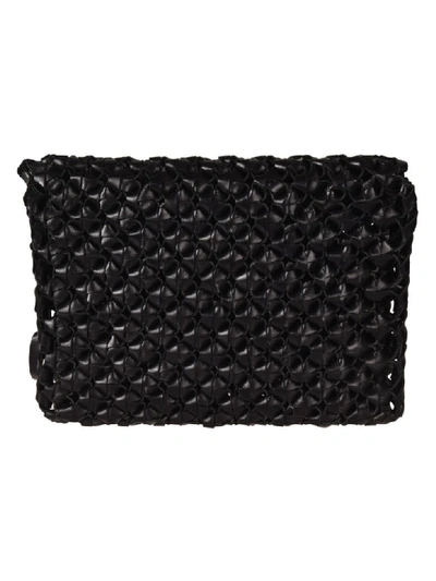 Shop Saint Laurent Fringed Shoulder Bag In Black