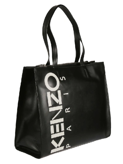 Shop Kenzo Logo Shopper Bag In Black
