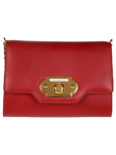 Shop Dolce & Gabbana Welcome Shoulder Bag In Red