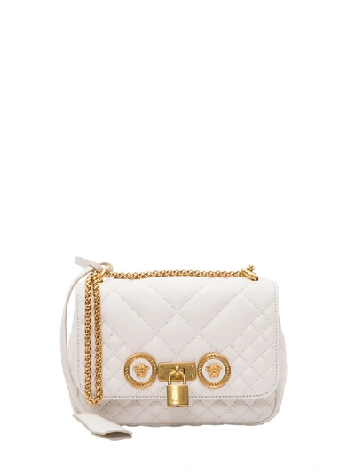 Shop Versace Icon Crossbody Bag In White