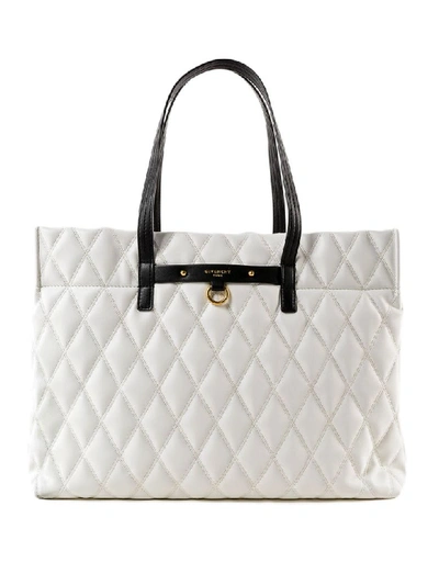 Shop Givenchy Quilted Shopper Bag In White