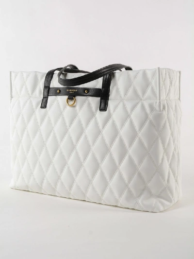 Shop Givenchy Quilted Shopper Bag In White