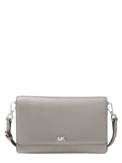 Shop Michael Michael Kors Mercer Mini Shoulder Bag In Grigio