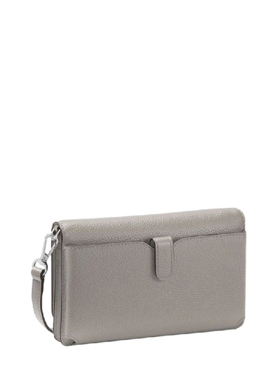 Shop Michael Michael Kors Mercer Mini Shoulder Bag In Grigio