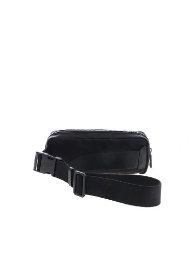 Shop Versace Logo Print Belt Bag In Black