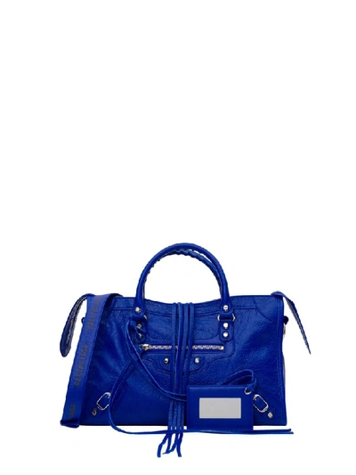 Shop Balenciaga Classic City Aj Coll Tote Bag In Blu
