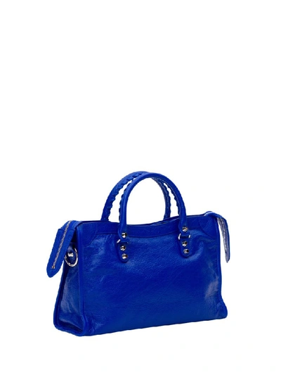 Shop Balenciaga Classic City Aj Coll Tote Bag In Blu