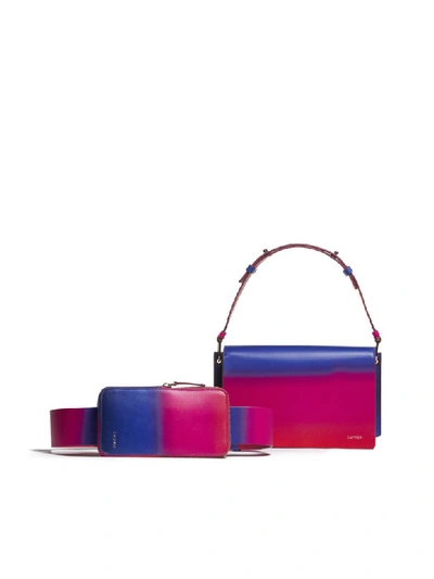Shop Lanvin Shoulder Bag In Blu Rosa