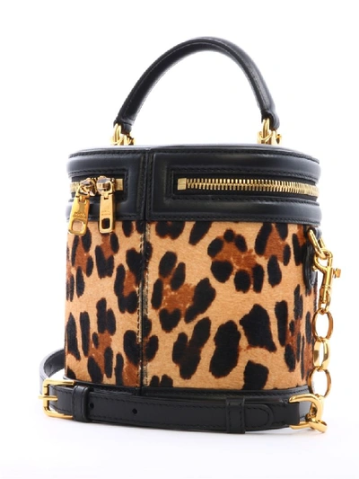 Shop Dolce & Gabbana Bucket Bag Animal Print In Brown