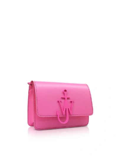 Shop Jw Anderson New Mini Logo Purse W/shoulder Strap In Pink