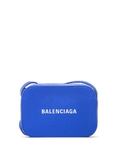 Shop Balenciaga Everyday Camera Bag Xs In Bleu