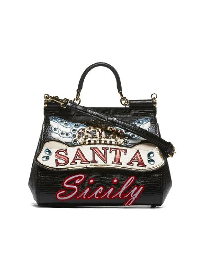 Shop Dolce & Gabbana Shoulder Bag In Nero Multicolor