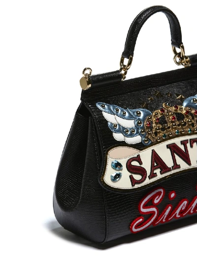 Shop Dolce & Gabbana Shoulder Bag In Nero Multicolor