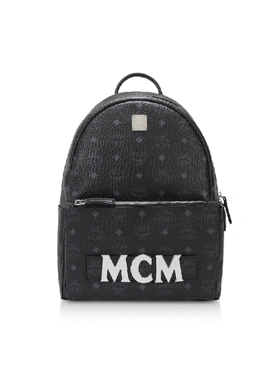 Shop Mcm Black Trilogie Stark Small/medium Backpack