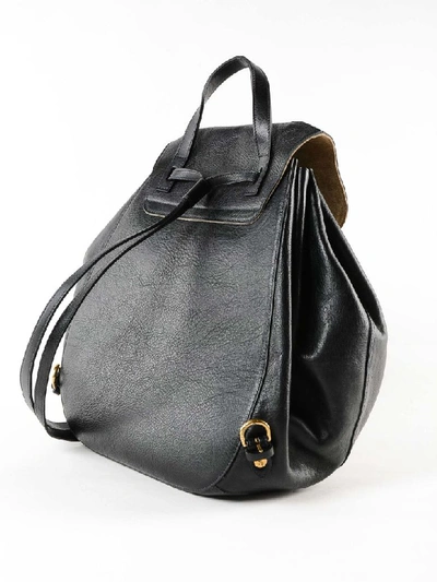 Shop Il Bisonte Drawstring Backpack In O Nero