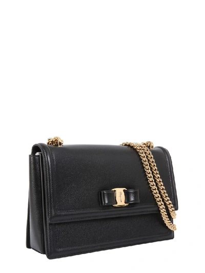 Shop Ferragamo Vara Messenger Bag In Nero