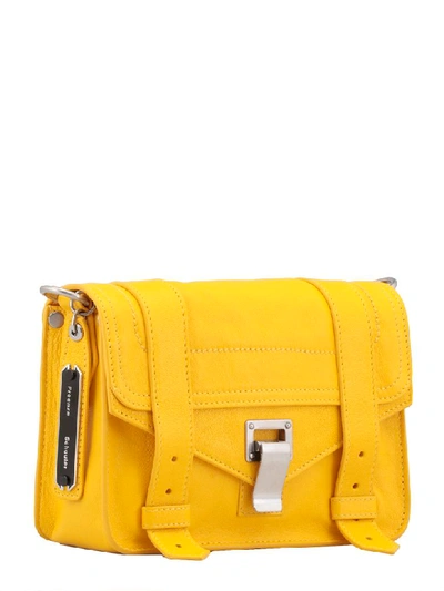 Shop Proenza Schouler Ps1 Mini Crossbody Bag In Lemon Chrome