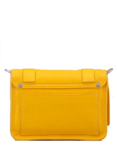 Shop Proenza Schouler Ps1 Mini Crossbody Bag In Lemon Chrome