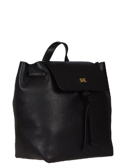 Shop Michael Kors Leather Backpack In Black