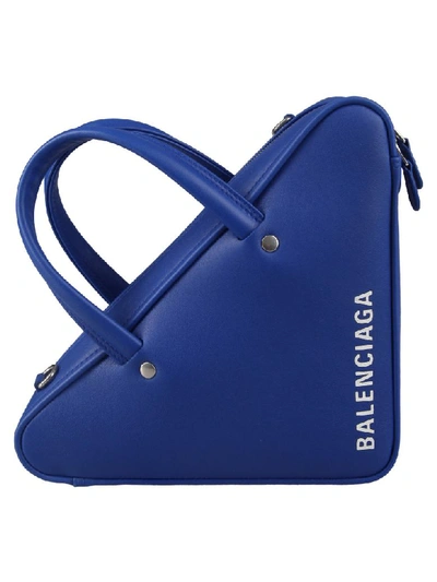 Shop Balenciaga Triangle Shoulder Bag In Bleu Roi