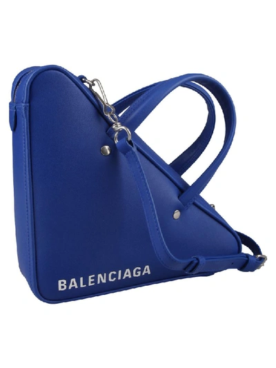 Shop Balenciaga Triangle Shoulder Bag In Bleu Roi