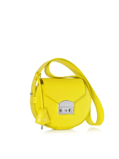 Shop Salar Annie Basic Shoulder Bag In Lime