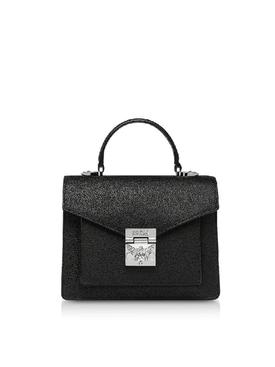 Shop Mcm Patricia Park Avenue Small Satchel Bag In Black