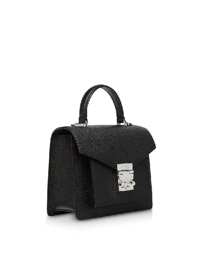 Shop Mcm Patricia Park Avenue Small Satchel Bag In Black