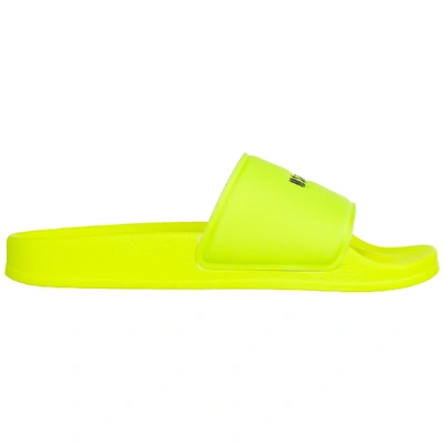 Shop Msgm Women's Rubber Slippers Sandals Pool In Yellow