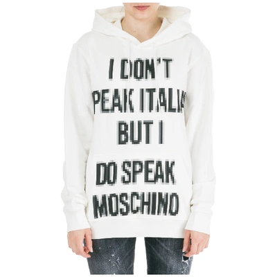 Shop Moschino Women's Sweatshirt Hood Hoodie Pixel Capsule In White