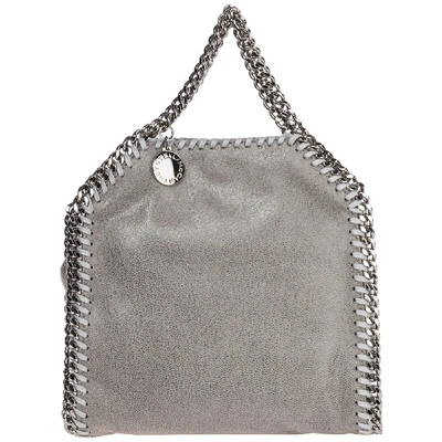 Shop Stella Mccartney Women's Handbag Tote Shopping Bag Purse Falabella Tiny In Grey